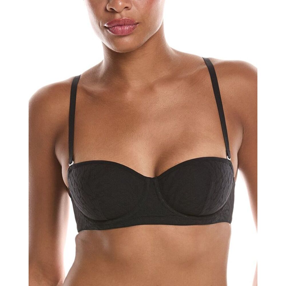Wolford Womens  Animalier Long Line Bandeau Bra, Black
